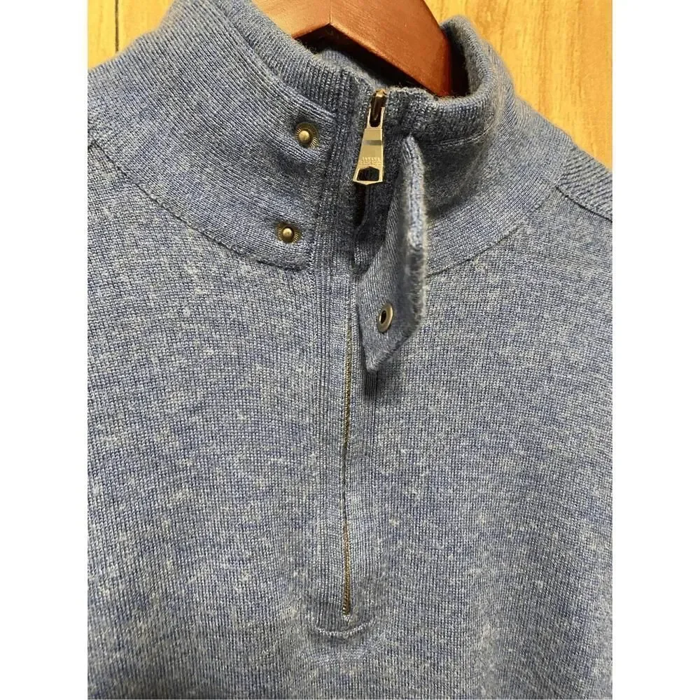 Banana Republic Large blue mens merino wool sweater extra fine